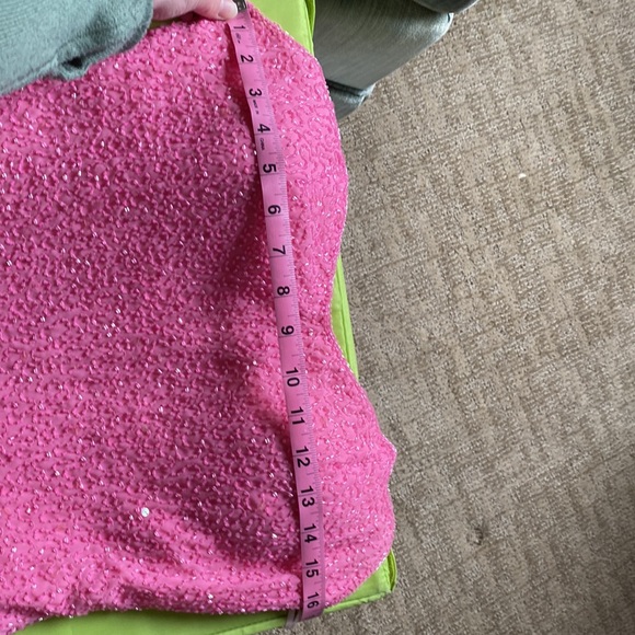 Double Spaghetti Strapped Beaded Gown - Picture 6 of 7